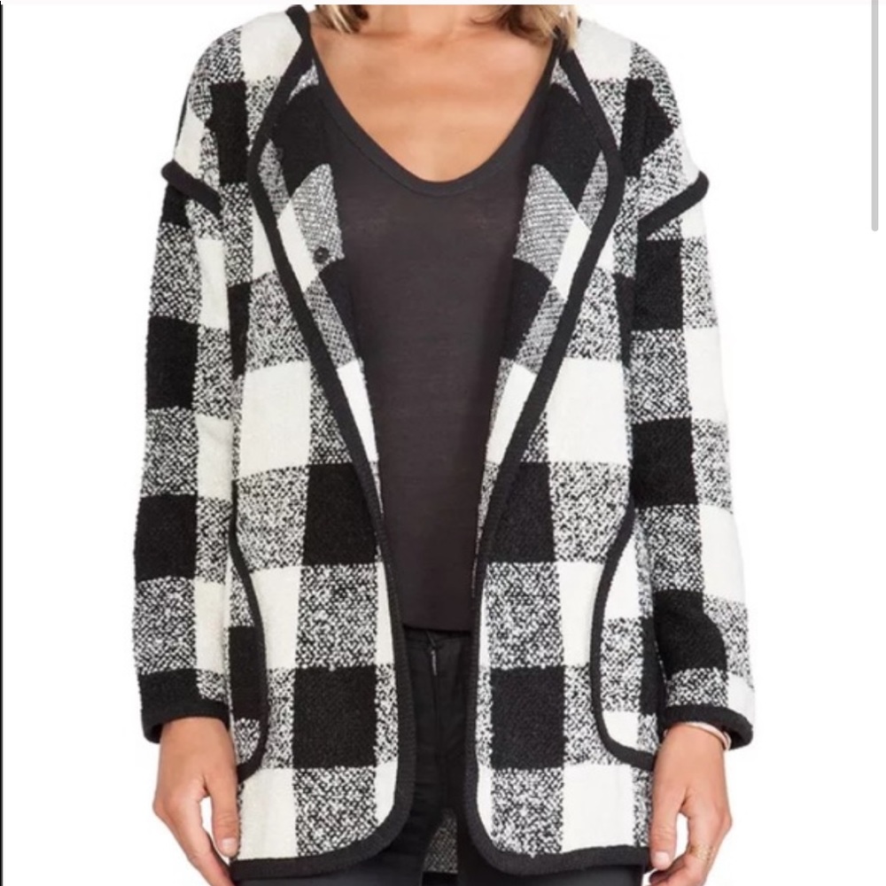 Checker Coat in Black & White